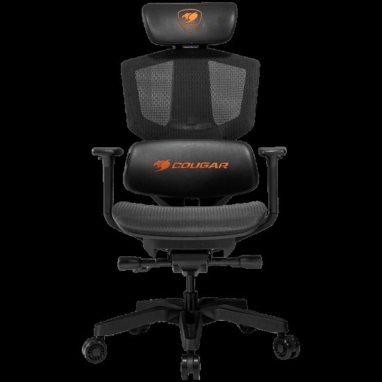 COUGAR ARGO ONE, Gaming Chair, Breathable Elastomeric Mesh, PAFRP Frame, Flexible Reclining Backrest, Adjustable Headrest, Lumbar Pillow, Sliding Seat, 3D Adjustable Armset