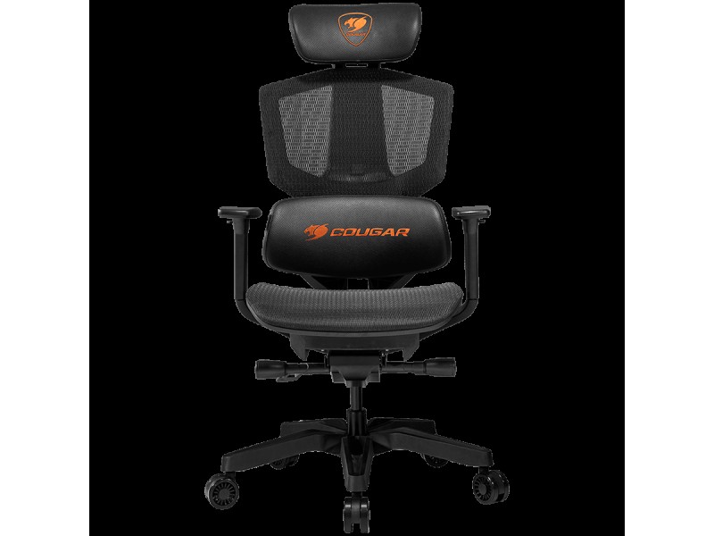 COUGAR ARGO ONE, Gaming Chair, Breathable Elastomeric Mesh, PAFRP Frame, Flexible Reclining Backrest, Adjustable Headrest, Lumbar Pillow, Sliding Seat, 3D Adjustable Armset
