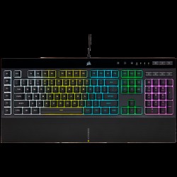 Corsair K55 RGB PRO Gaming Keyboard, Backlit Zoned RGB LED, Rubberdome, EAN:0840006631798