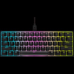 Corsair K65 RGB MINI 60% Mechanical Gaming Keyboard, Backlit RGB LED, CHERRY MX SPEED, Black, Black PBT Keycaps, EAN:0840006635772