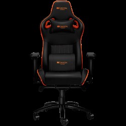 CANYON Corax GС-5, Gaming chair, PU leather, Cold molded foam, Metal Frame , Frog mechanism, 90-165 dgree, 4D armrest, Tilt Lock, Class 4 gas lift, metal 5 Stars Base, 60mm PU caster,black+Orange.