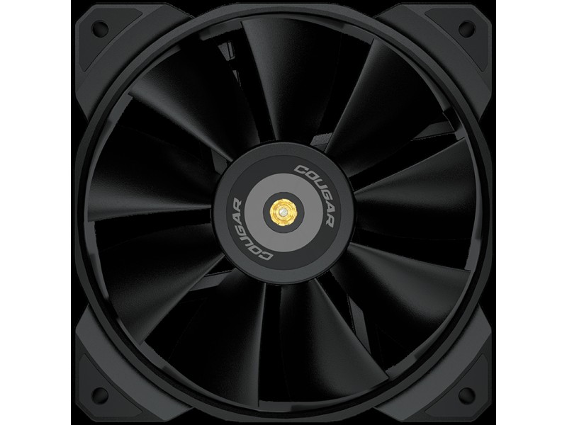 COUGAR MHP 120 Black, 120mm 4-pin PWM fan, 600-2000RPM, HDB Bearing, Anti-vibration Dampers, Extension Cable + Low-Noise Adapter, Case + Radiator screws, 82.48 CFM, 4.24mm H20, 34.5 dBA (Max)