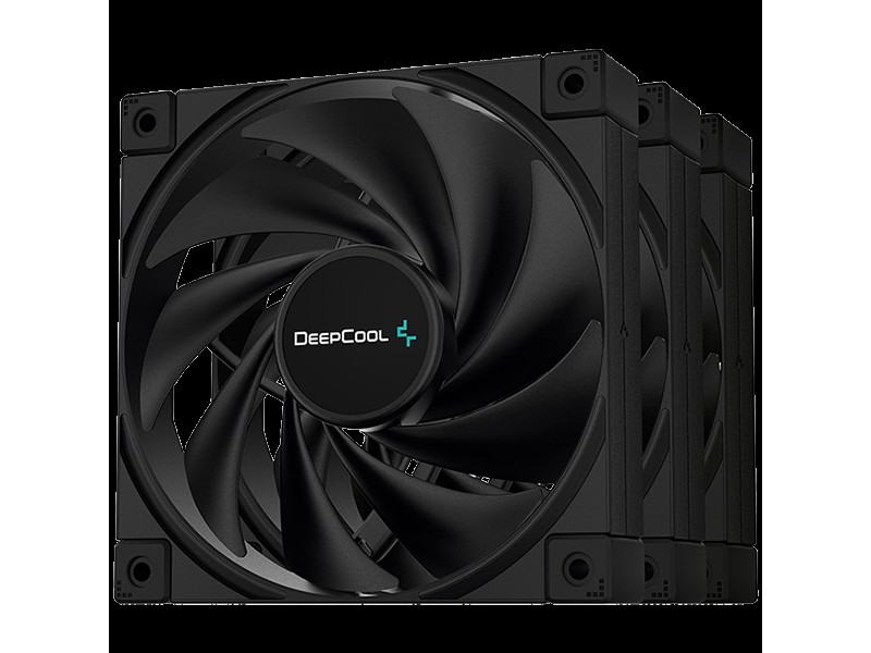 DeepCool FK120-3 IN 1 High-Performance 120mm PWM fan, Silent efficiency designed for demanding CPU or radiator cooling, Fluid Dynamic Bearing, 500~1850 RPM±10%, 4-pin PWM, 3y R-FK120-BKNPF3-G-1