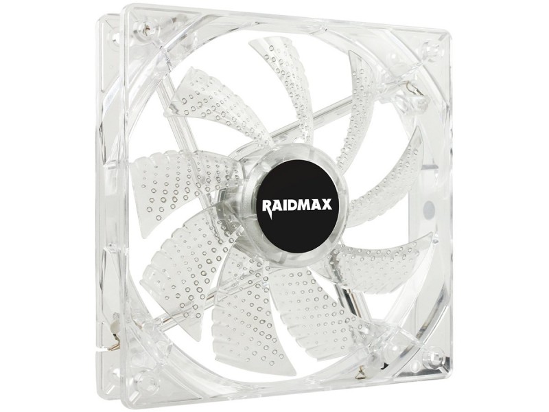 RAIDMAX RF-120LU FAN 120x120x25mm, 3pin/4pin,Bearing Type: Rifle Bearing (Hydro-Dtnamic-Bearing), White/Blue