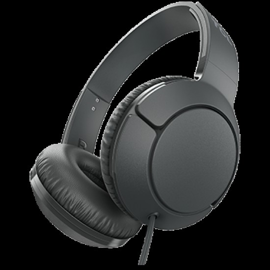TCL On-Ear Wired Headset, Strong BASS, flat fold, Frequency of response: 10-22K, Sensitivity: 102 dB, Driver Size: 32mm, Impedence: 32 Ohm, Acoustic system: closed, Max power input: 30mW, Connectivity type: 3.5mm jack, Color Shadow Black