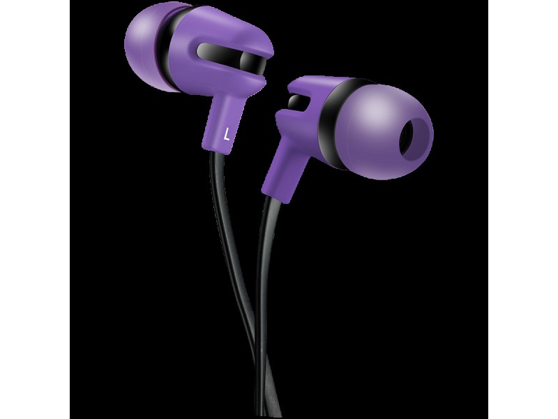 CANYON SEP-4, Stereo earphone with microphone, 1.2m flat cable, Purple, 22*12*12mm, 0.013kg
