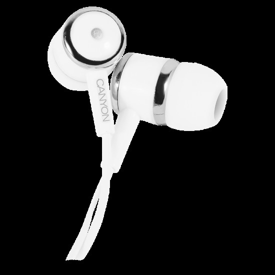 CANYON Stereo earphones with microphone, White CANYON Stereo earphones with microphone, White
