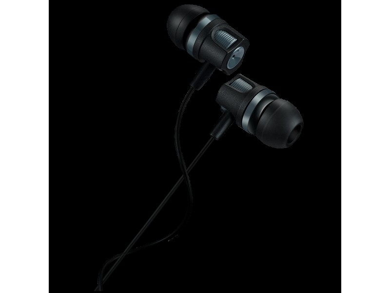 CANYON Stereo earphones with microphone, 1.2M, dark gray