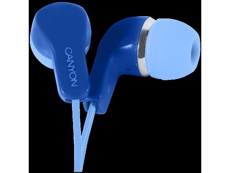 CANYON Stereo Earphones with inline microphone, Blue