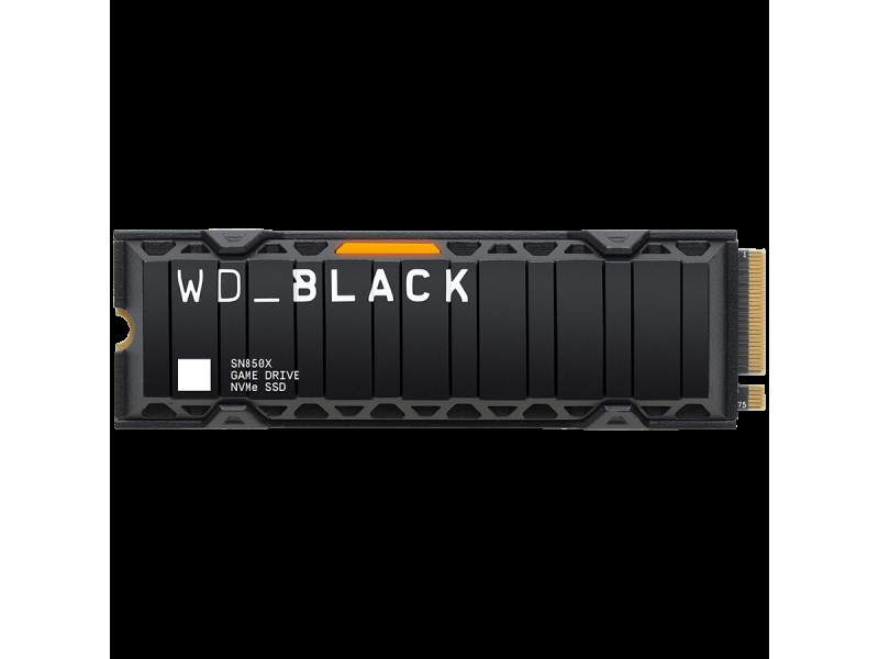 SSD WD Black SN850X HeatSink 2TB M.2 2280 PCIe Gen4 x4 NVMe, Read/Write: 7300/6600 MBps, IOPS 1200K/1100K, TBW: 1200