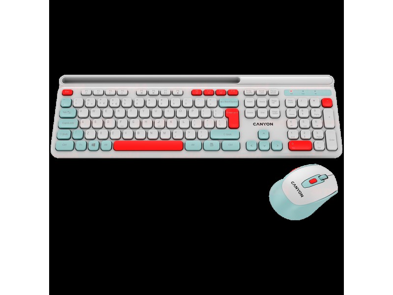 CANYON HSET-W5 Keyboard+Mouse AAA+AA Wireless White
