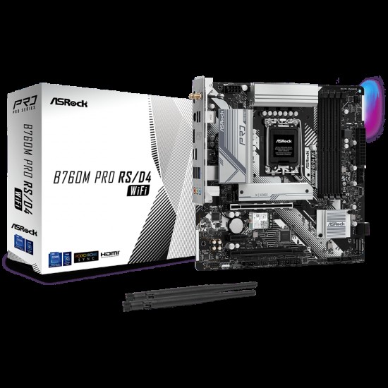 ASROCK MB B760 LGA1700 4 x DDR4 1 x HDMI 1 x DisplayPort 1 x M.2 4 x SATA3 ATX