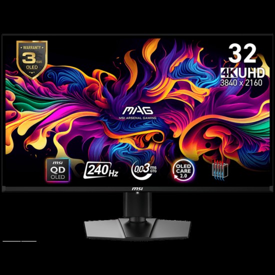 MSI MAG 321UPX QD-OLED Gaming Monitor, 32