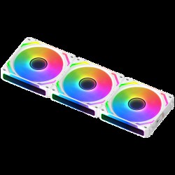 Starlink Ultra Arctic, EN40856, 3PCS White Easy Clip On & Smart Link Fan,ARGB & PWM Cable,Galaxy II Fan Control Box & Remote,Color Box)