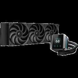 DeepCool MYSTIQUE 360, 360mm CPU Liquid Cooler, 3x120mm ARGB PWM Fans, Addressable RGB LED, Fluid Dynamic Bearing, Black, Intel LGA1700/1200/1151/1150/1155, AMD AM5/AM4,	R-LX750-BKDSNMP-G-1