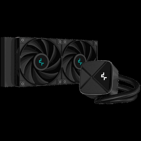 DeepCool LS520S Zero Dark, 360mm CPU Liquid Cooler, 2x120mm ARGB PWM Fans, Anti-Leak Technology, Black, LGA 1700/1200/1151/1150/1155, AMD AM5/AM4, 3Y, R-LS520-BKNNMM-G-1