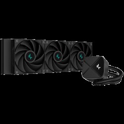 DeepCool LS720S Zero Dark, 360mm CPU Liquid Cooler, 3x120mm ARGB PWM Fans, Anti-Leak Technology, Black, LGA 1700/1200/1151/1150/1155, AMD AM5/AM4, 3Y R-LS720-BKNNMM-G-1