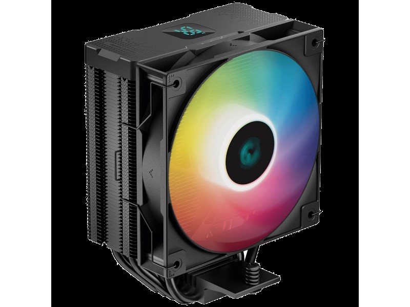 DeepCool AG400 DIGITAL ARGB, CPU Air Cooler, 1x120mm FK120 PWM FDB Fan, Addressable RGB LED, TDP 240W, 4 Heatpipes, Hydro Bearing, LGA1700/1200/1151/1150/1155, AMD AM5/AM4, 3Y, R-AG400-BKADMN-G-1
