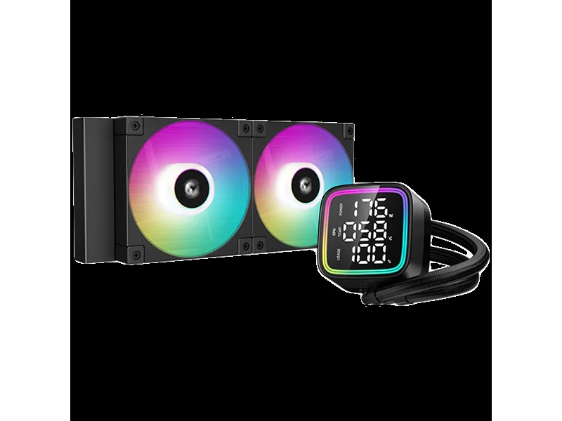 DeepCool LD240, 360mm CPU Liquid Cooler, 2x120mm ARGB PWM Fans, Anti-Leak Technology, Addressable RGB LED, Hydro Bearing, LGA1700/1200/1151/1150/1155, AMD AM5/AM4, 3Y, R-LE720-WHAMMN-G-1