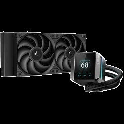 DeepCool MYSTIQUE 240, 360mm CPU Liquid Cooler, 2x120mm ARGB PWM Fans, Addressable RGB LED, Fluid Dynamic Bearing, Black, Intel LGA1700/1200/1151/1150/1155, AMD AM5/AM4, R-LX550-BKDSNC-G-1