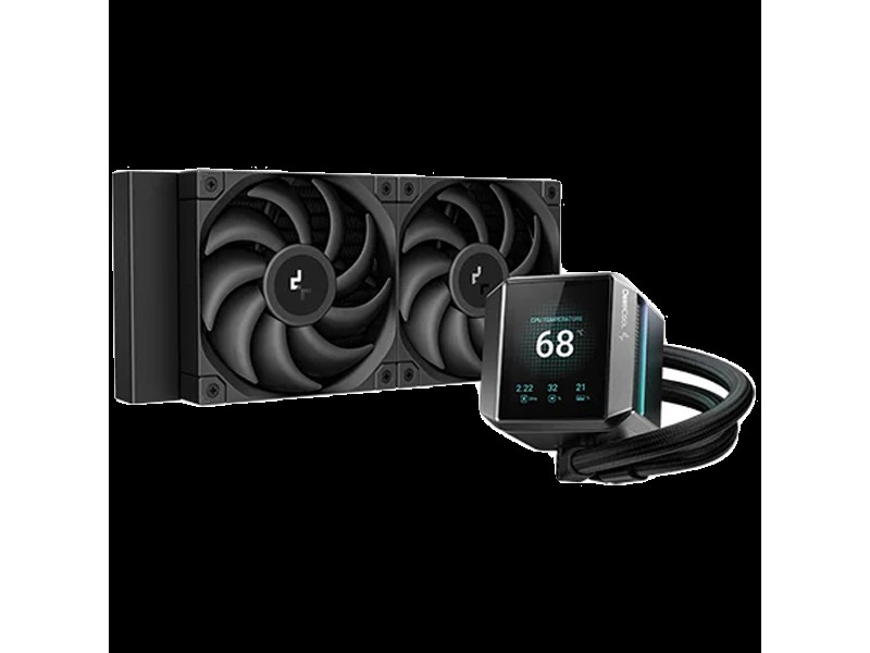 DeepCool MYSTIQUE 240, 360mm CPU Liquid Cooler, 2x120mm ARGB PWM Fans, Addressable RGB LED, Fluid Dynamic Bearing, Black, Intel LGA1700/1200/1151/1150/1155, AMD AM5/AM4, R-LX550-BKDSNC-G-1