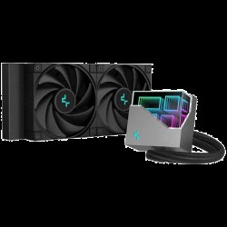 DeepCool LT520, 240mm CPU Liquid Cooler, 2x120mm FK120 PWM FDB Fans, 4th Gen Water Pump, ARGB Multidimensional Infinity Mirror Top Cap, Black, Int.LGA2066/2011v3/2011/1700/1200/1151/1150/1155, AMDsTRX4/sTR4/AM5/AM4