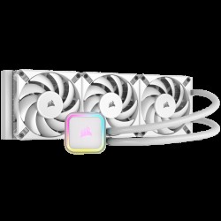 CORSAIR iCUE H150i ELITE RGB Liquid CPU Cooler - White, 397mm x 120mm x 27mm radiator, EAN: 0840006600299