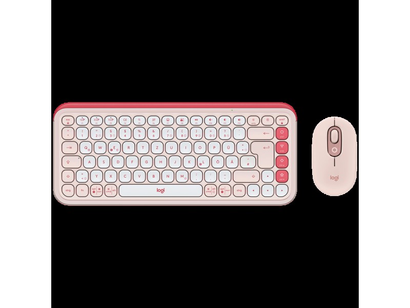 LOGITECH POP ICON COMBO - ROSE - US INT L - BT  - INTNL-973