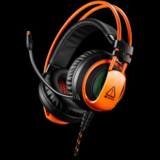 CANYON headset Corax GH-5A USB LED Black Orange CANYON headset Corax GH-5A USB LED Black Orange