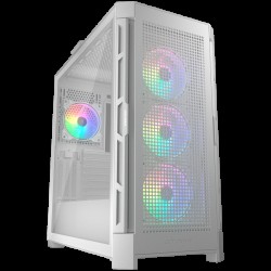 COUGAR | Duoface Pro RGB White | PC Case | Mid Tower / TG & Airflow Front Panel / 4 x ARGB Fans / TG Left Panel