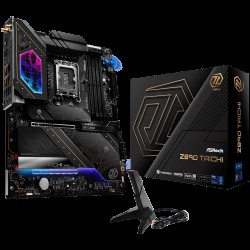 ASROCK MB Desktop Z890 Taichi, S1851, 4x DDR5, 1x PCIe 5.0 x16, 1x PCIe 4.0 x4, 1x Blazing M.2, 5x Hyper M.2, 4x SATA3, 3x USB-C, 12x USB 3.2, 6x USB 2.0, 2x RJ-45 2.5GB / 5GB Lan, 802.11ax Wi-Fi 7 + Bluetooth 5.4, 1x SPDIF, ATX