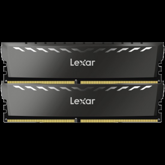 Lexar 2x16GB THOR DDR4 3600 UDIMM XMP Memory with Black heatsink. Dual pack