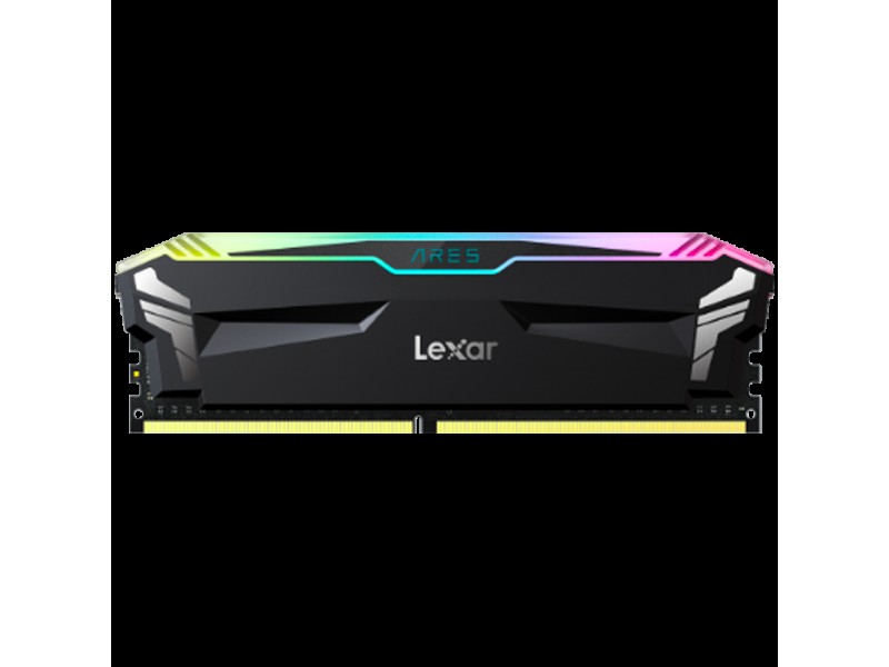 Lexar 2x16GB Ares DDR4 3600 UDIMM Memory with heatsink and RGB lighting, Black Color, Dual pack