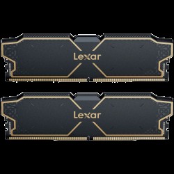 LEXAR 32GB Kit (2x16GB) THOR DDR5 6000 CL38 1.3V Memory with heatsink, Dual pack, Black Color
