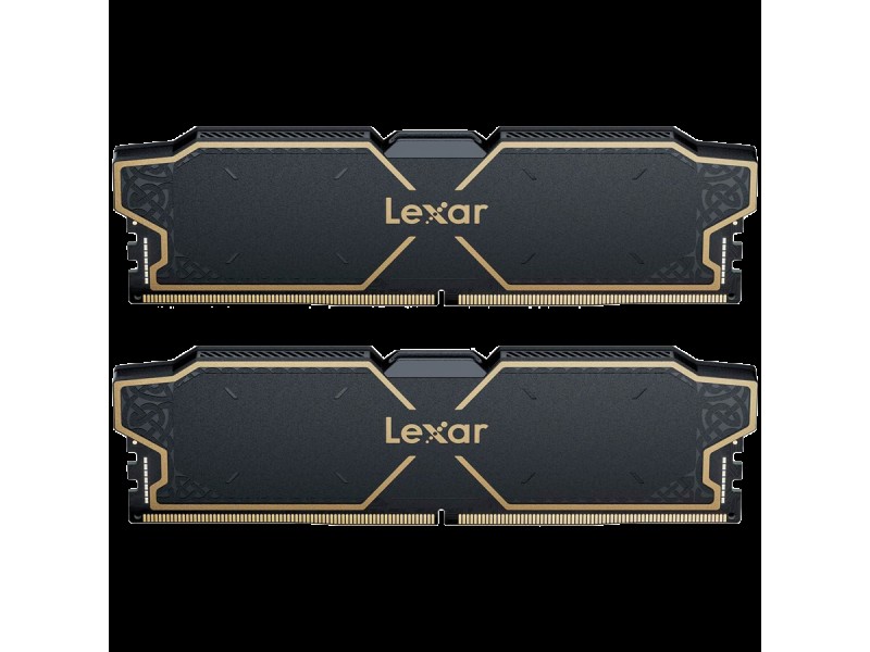 LEXAR 32GB Kit (2x16GB) THOR DDR5 6000 CL38 1.3V Memory with heatsink, Dual pack, Black Color