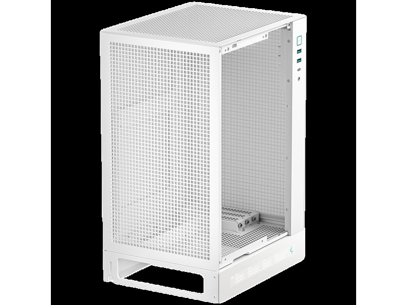 DeepCool CH170 DIGITAL WH, Mini Tower, Mini-ITX, 2xUSB3.0, 1xType-C Gen 2, 1xAudio, Mesh Panel, White, R-CH170-WHNPI0D-G-1