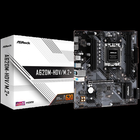 ASROCK MB A620 AM5 2 x DDR5 1 x HDMI 1 x DisplayPort 2 x M.2 4 x SATA3 Micro ATX