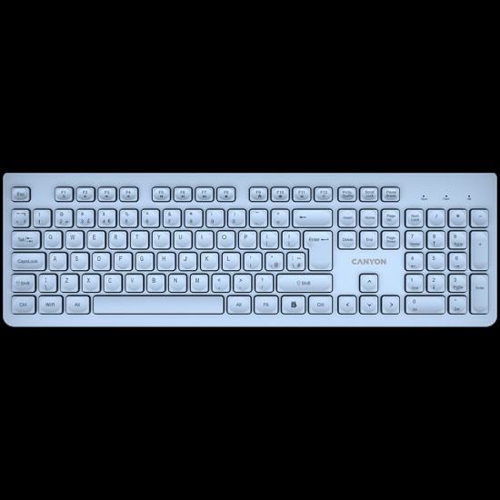 CANYON keyboard HKB-W01 UK/US AAA Wireless Blue CANYON keyboard HKB-W01 UK/US AAA Wireless Blue