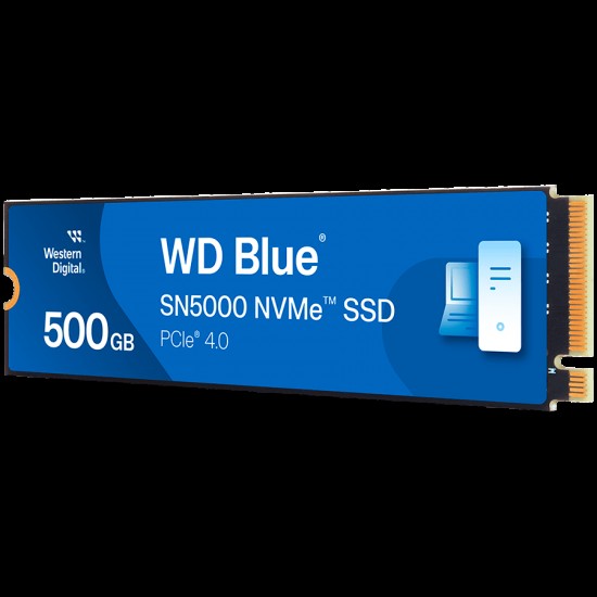 SSD WD Blue SN5000 NVMe (M.2 2280, 500GB, PCIe Gen4 16GT/s, up to 4 Lanes)