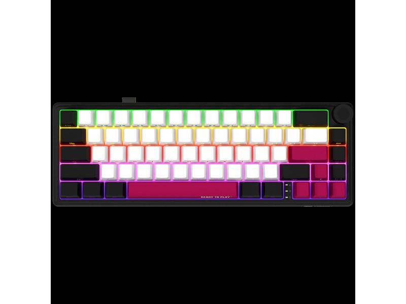 LORGAR KBP70MW, Wireless 65% Mechanical Gaming Keyboard Pro, Black/red, EN layout