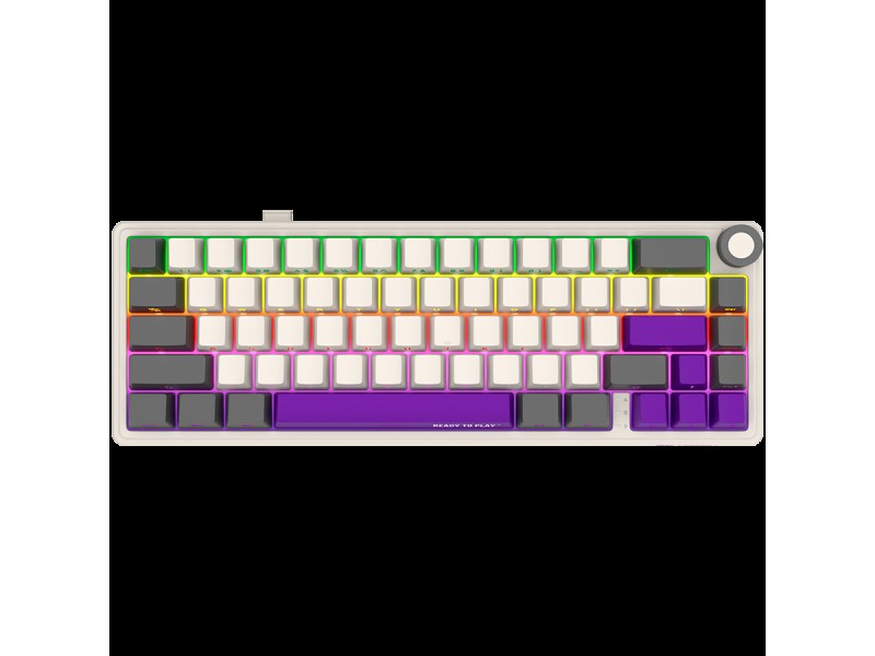 LORGAR KBP70MW, Wireless 65% Mechanical Gaming Keyboard Pro, Beige, EN layout