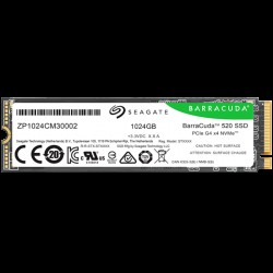 SSD SEAGATE BarraCuda 520 1.024TB M.2 2280-S2 PCIe Gen4 x4 NVMe 1.4, Read/Write: 5000/3200 MBps, TBW 250