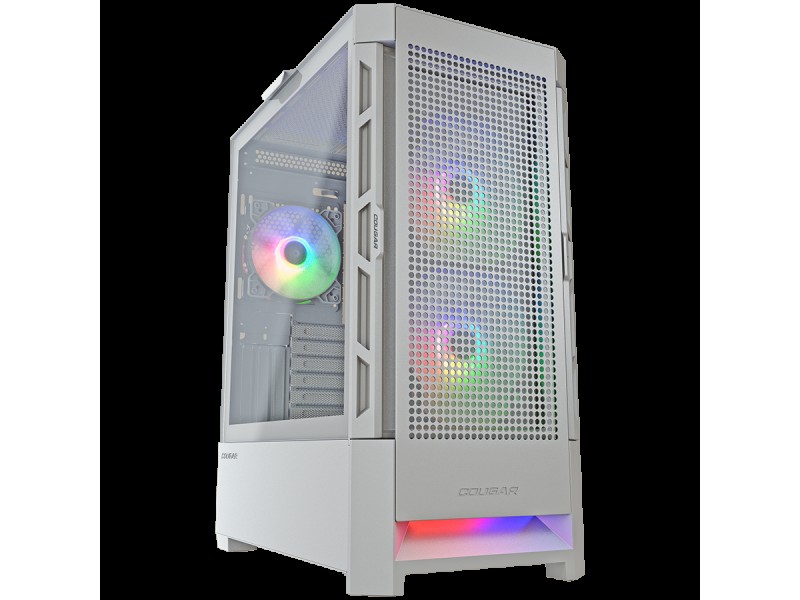 COUGAR AIRFACE RGB PC Case, Mid Tower, White