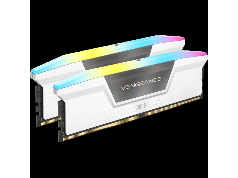 Corsair VENGEANCE RGB DDR5 32GB (2 x 16GB) DDR5 6400 CL36-48-48-104 1.35V XMP & EXPO - White
