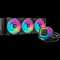 DeepCool LE360 V2, 360mm CPU Liquid Cooler, 3x120mm PWM ARGB Fans, ARGB block, Black, LGA1851/1700/1200/1151/1150/1155, AMD AM5/AM4, R-LE360-BKAMMC-G-2