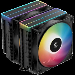 DeepCool AG620 BK ARGB V2, CPU Air Cooler, 2x120mm ARGB PWM Fan, Core Touch Technology 2.0, 6 Heatpipes, LGA1851/1700/1200/115x, AMD AM5/AM4, 129x136x161 mm(LxWxH), 2Y, R-AG620-BKAMMN-GJD