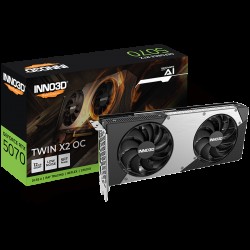 INNO3D NVIDIA RTX 5070 X2 12GB GDDR7 192bit, 2542MHz / 28Gbps, 3x DP, 1x HDMI, 2 fans 2 slot