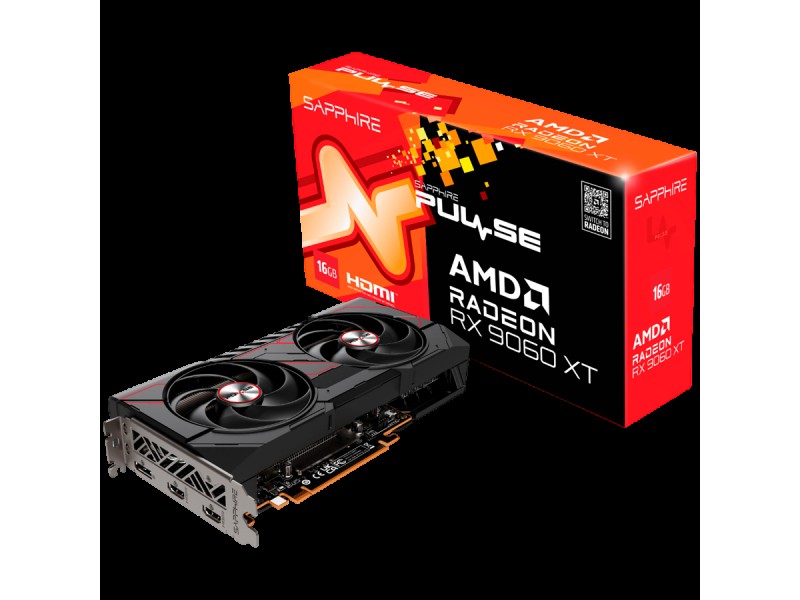 SAPPHIRE PULSE AMD RADEON RX 9060 XT GAMING OC 16GB DUAL HDMI / DP