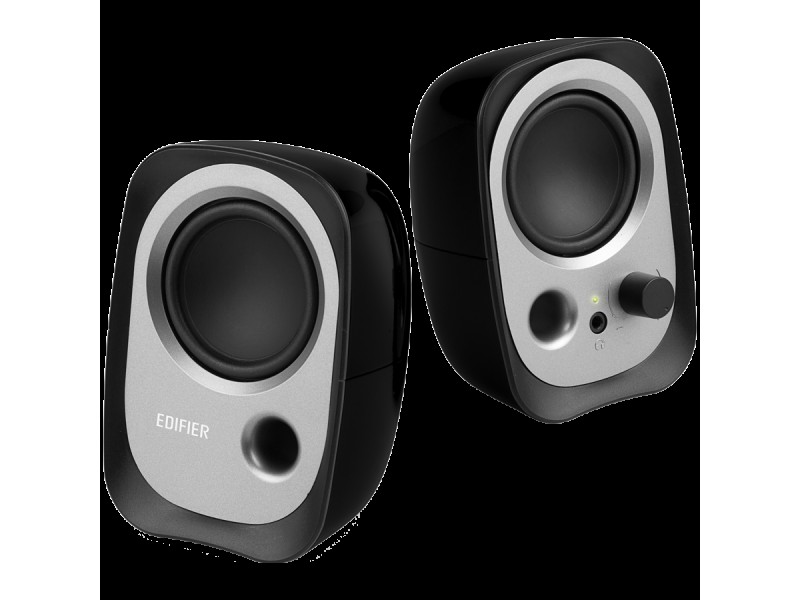 Edifier R12U 2.0 Audio System, USB, AUX, 2.25-inch Drivers, 4W (RMS), Volume Control, Black