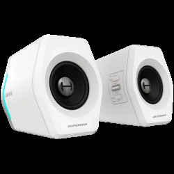 Edifier G2000 2.0 Audio System, BT V5.1, USB, AUX, 2.75-inch Drivers, RGB Lighting, 16W (RMS), White